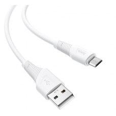 USB кабель белый 1 м 2.4 А microUSB  Hoco Airy X58 
